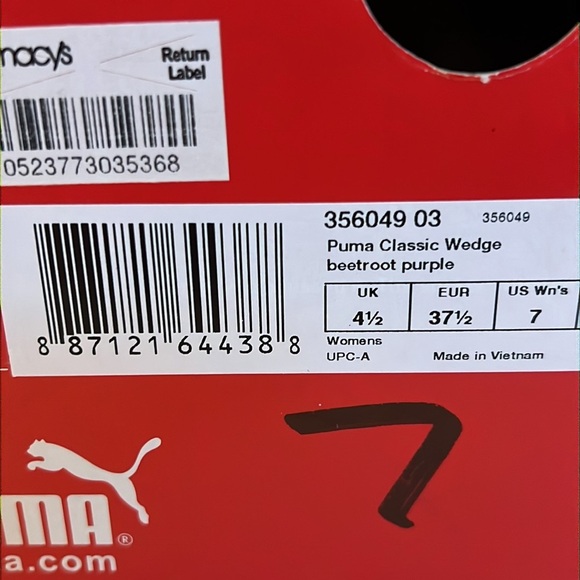 PUMA Bright Pink Suede Platform High-Top Sneakers Size 7 - Picture 10 of 10